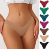 Women's Seamless Ice Silk Briefs with V-Waistband for Everyday Comfort