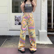Real Shot American Retro High Street Graffiti XINGX Rendering Baggy Jeans Pant For Women