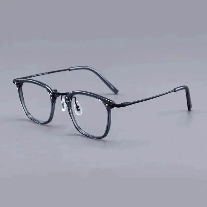 Pure Titanium Vintage Rectangle Crystal Transparent Myopia Glasses Reading  Unisex Spectacle Frame Designer Eyeglasses GMS806 Eyewear