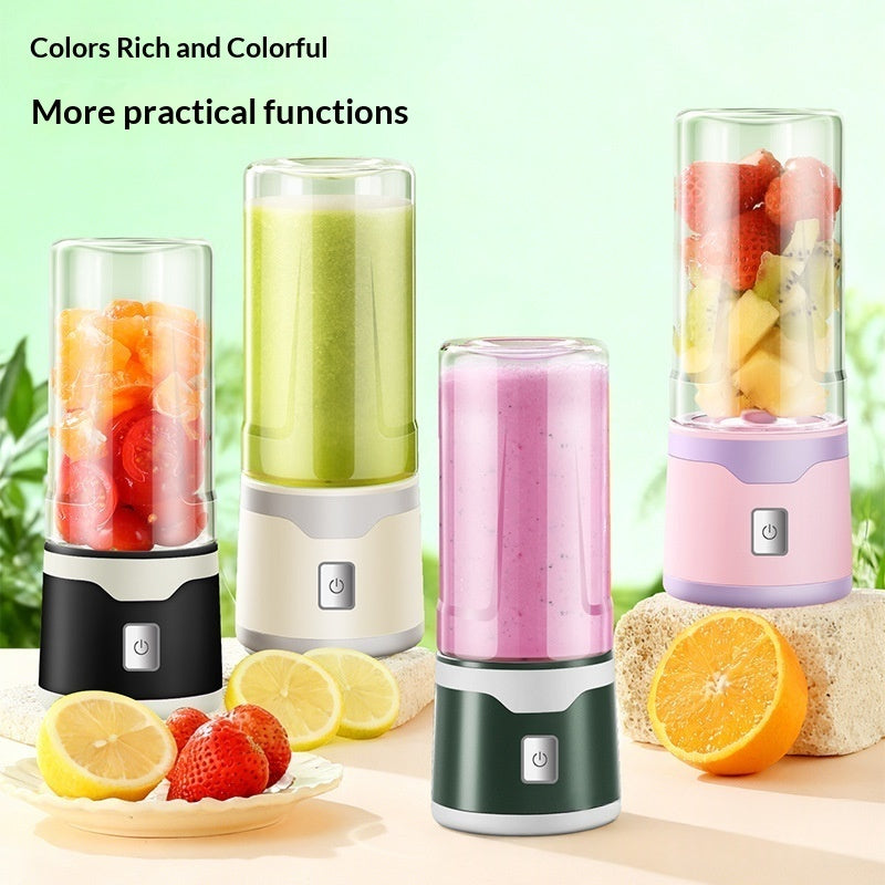Rechargeable Electric Juicer Cup – Portable USB Blender with 6-Blade & Double Cup | 500ML