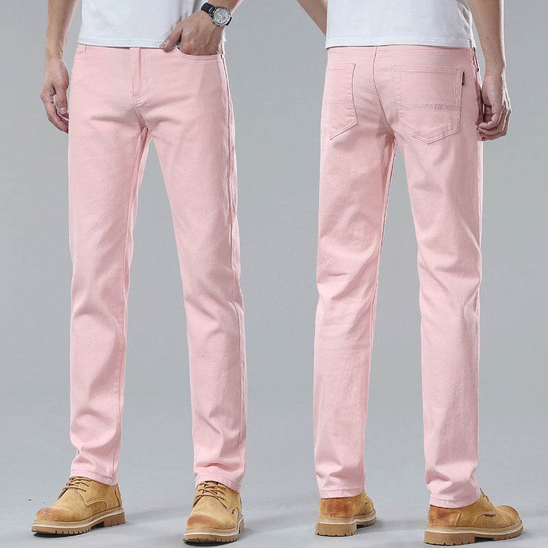 Men Fashion Brands Stretch Slim Fit Skinny Denim Pants jeans Trouser
