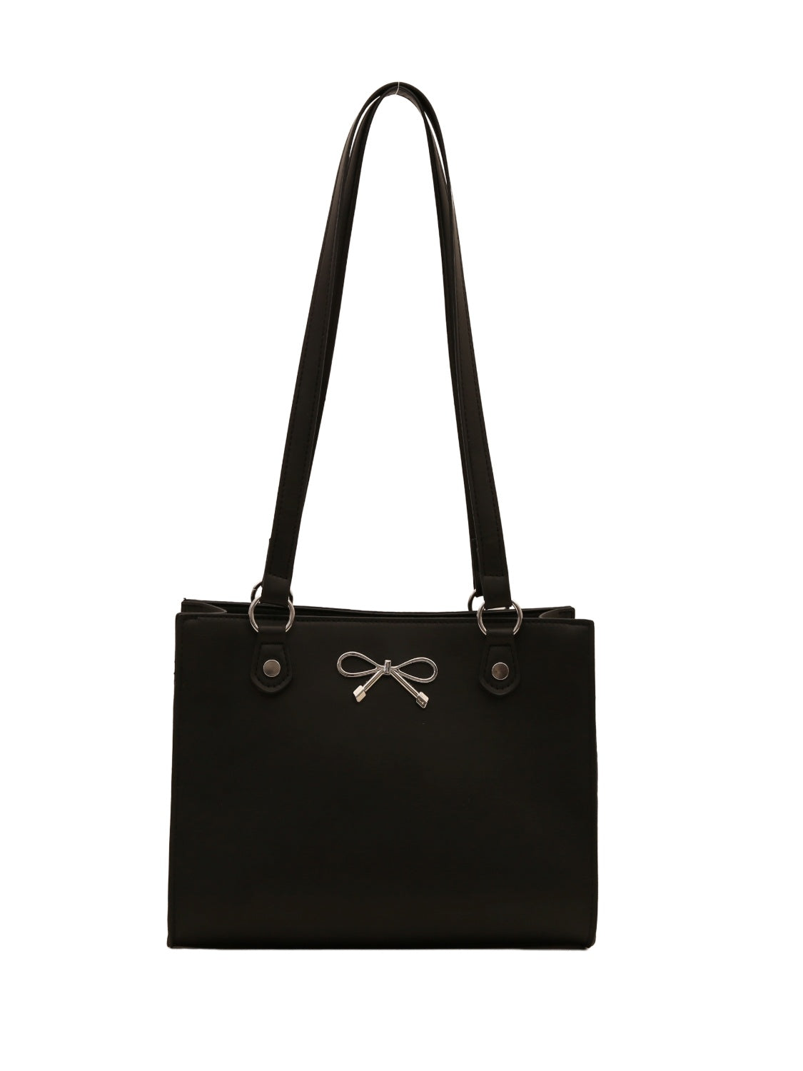 Bow PU Leather Shoulder Bag