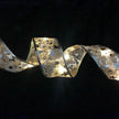LED Lights Hot Stamping Double-layer Ribbon Christmas Decorations