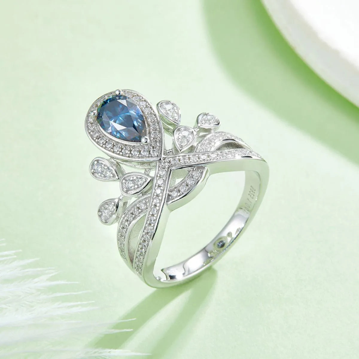 1 Carat Moissanite 925 Sterling Silver Ring