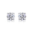 Flowing Charm 1-Carat Moissanite Stud Earrings – Platinum 925 Silver | GRA Certified