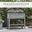 Outsunny Elevated Planter Paradise: Raised Bed Box with Shelf for Flowers, Vegetables, and Planter Box, Drain Holes, 36