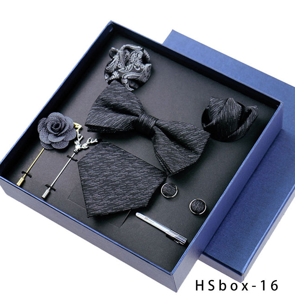 8-Piece Men's Formal Wear Gift Box Set – Bow Tie, Pocket Square, Cufflinks & Tie Clip | Canada & USA