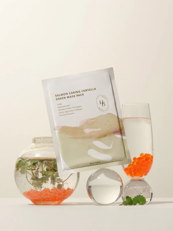HEVEBLUE Salmon Caring Centella Green Mask 25ml - 1 PC