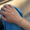 Handmade Beaded Crystal Flower Bracelet for Women – 18K Stainless Steel