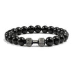 Turquoise Energy Gun Black Electroplated Alloy Beaded Bracelet
