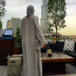 Elegant Embroidered Beaded Middle East Cardigan Robe Dress Open front Abaya Kimono