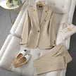 Women's Temperament Office Suit Set – Jacket & Pants, 3 Colors, S–4XL (Canada & USA)