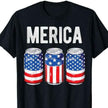 Beer American Flag 4th Of July Merica USA Men Women Drinking