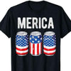 Beer American Flag 4th Of July Merica USA Men Women Drinking