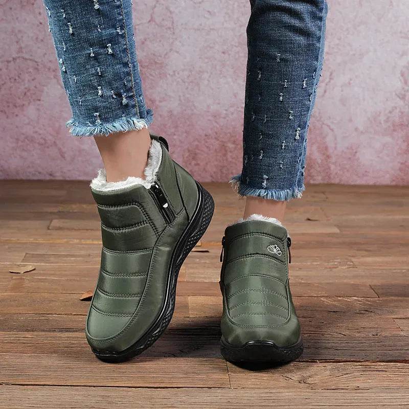Winter Women's Cotton-padded Thick fleece lined Ankle Snow Boots