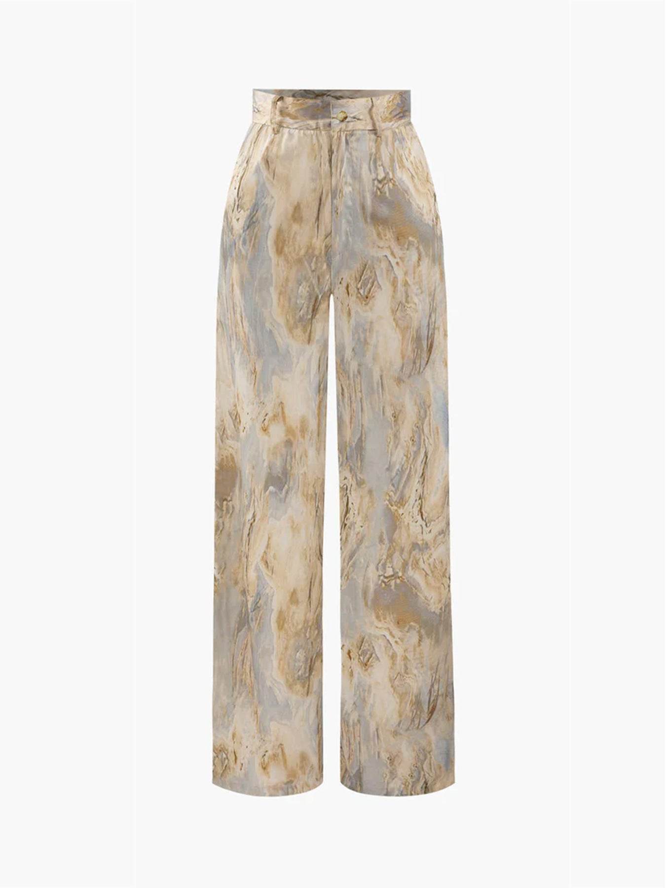 Casual Summer New High Waist Retro Printed Trousers