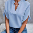 Summer Short-sleeved Chiffon Shirt New V-neck blouse Women's Casual Versatile Clothing Evening Tops for Women