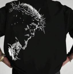 Couples Matching T-Shirts, Solid Black Casual Tee for Men and Women