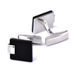 Men's Black Agate Cufflinks – 18mm Square Business French Cufflinks | Canada & USA