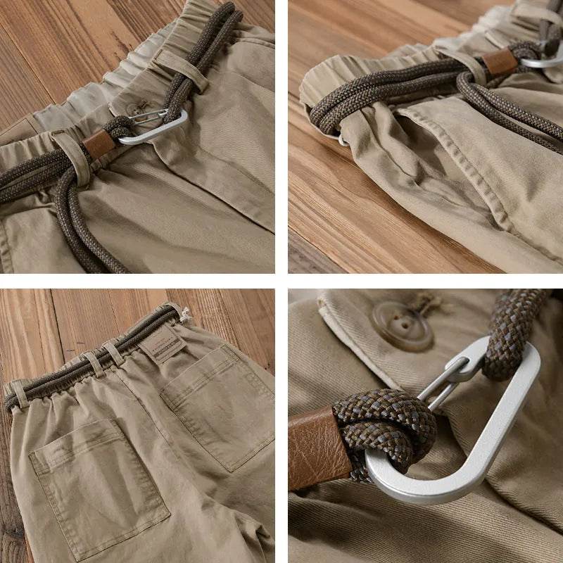Men's Mid waist Loose Casual Chinos Pant trouser