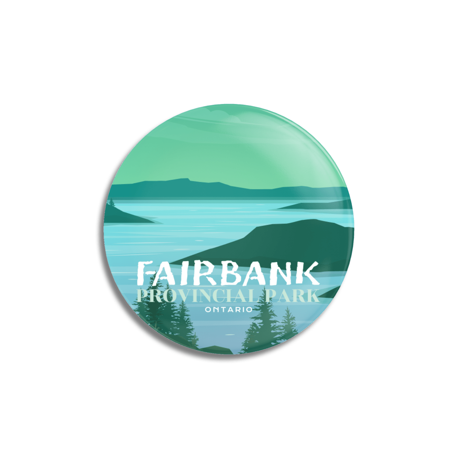 Fairbank Provincial Park of Ontario Pinback Button, Canada Parks