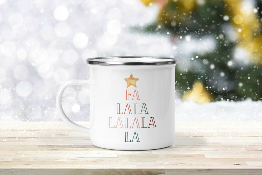 Falalala Tree Enamel Mug