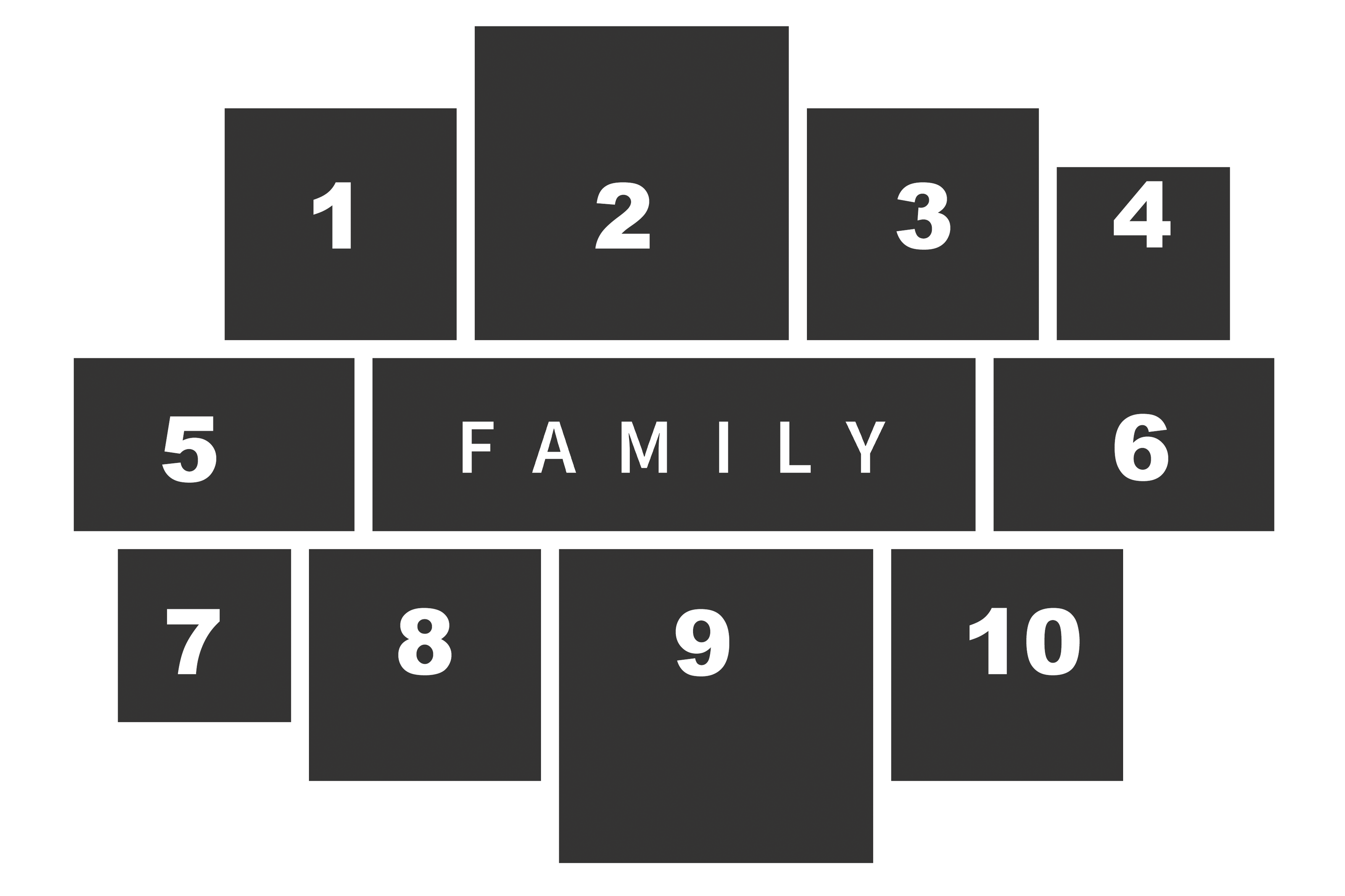 36″X24″ Collage Canvas Photo Family