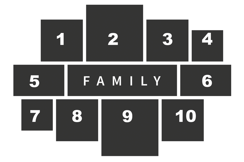 36″X24″ Collage Canvas Photo Family