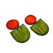 Fan Shaped Statement Earrings, Post or Clip On – 