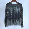 Fashion Bottoming Sequined  evening Top blouse  For Women