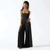 Fashion Casual Knitted Sling Wide-leg Jumpsuit