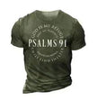 Fashion Casual Round Neck Short Sleeves Letters 3D Printed Men's T-shirt