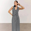 Fashion Gray Skirt Suit For Women