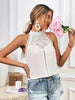 Fashion Hollowed-out Lace Gas Vest Top For Women