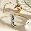 Fashion Jewelry 18K Gold Stainless Steel Irregular Drop-shaped Bracelet for Women Wedding Bracelet