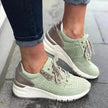 Women's Lace-Up Sneakers – Thick Sole Sport Shoes