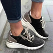 Women's Lace-Up Sneakers – Thick Sole Sport Shoes