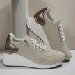 Women's Lace-Up Sneakers – Thick Sole Sport Shoes