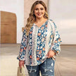 Fashion Loose Printed Long-sleeved Top Women