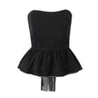 Fashion Personality Ruffled Tube Top Women