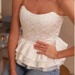 Fashion Personality Ruffled Tube Top Women