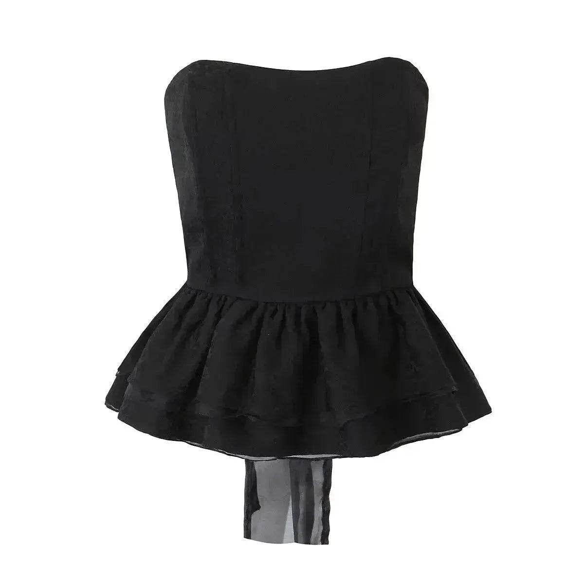 Fashion Personality Ruffled Tube Top Women