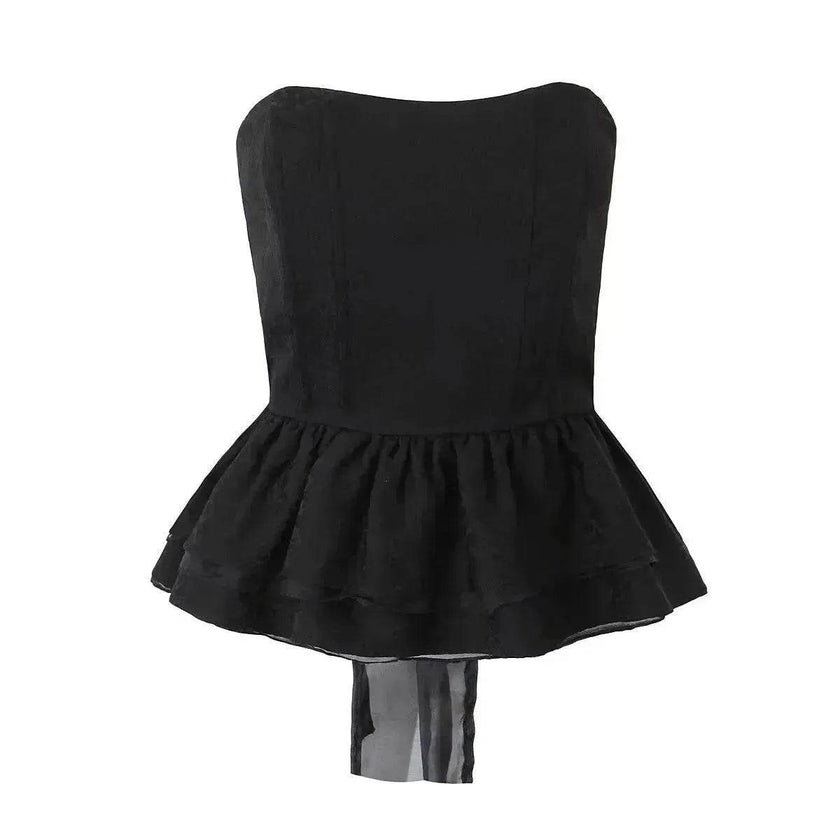 Fashion Personality Ruffled Tube Top Women