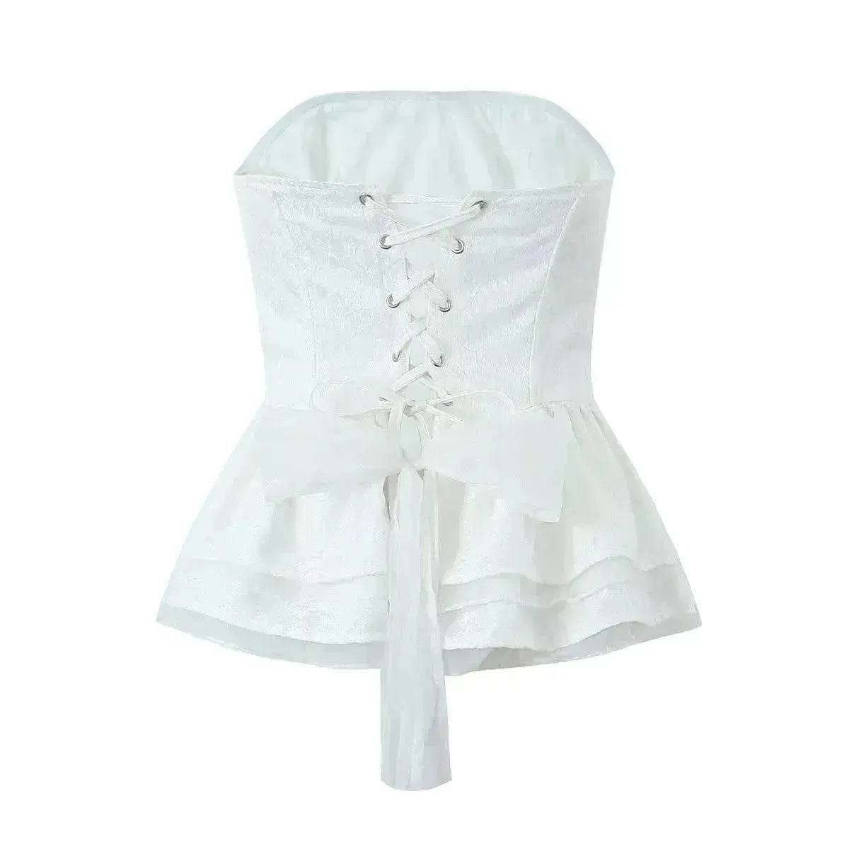 Fashion Personality Ruffled Tube Top Women