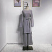 Fashion simple Arab  lace up dress