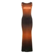 Fashion Trend Multicolor Printed Pullover High Waist Dress