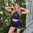 Fashion Women's Short Sleeve Printed Suit