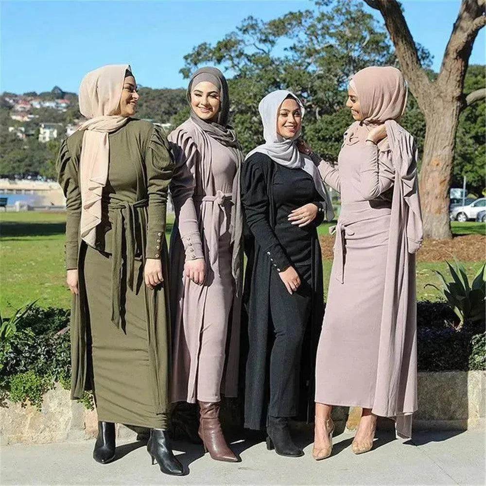 Fashion Women's Solid Arab  Cardigan