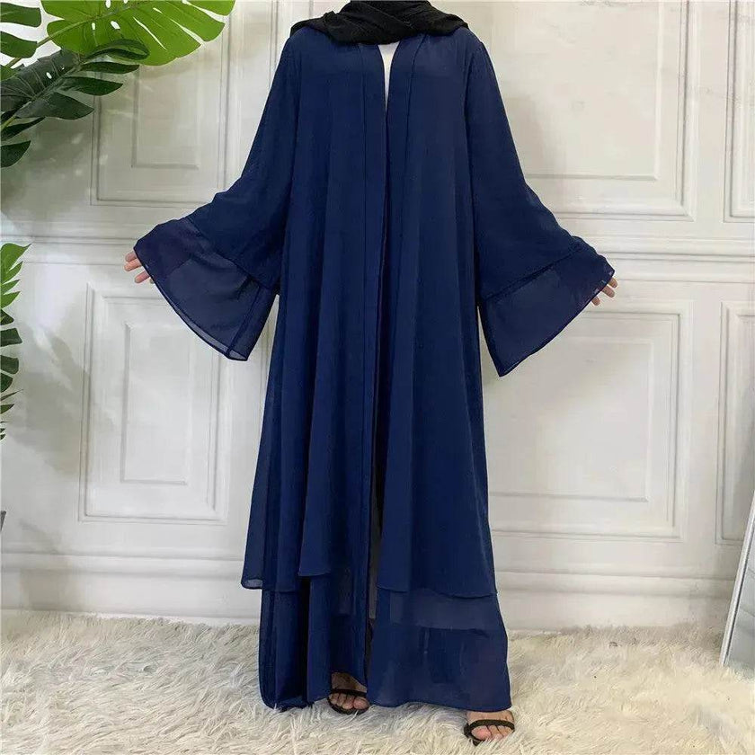Fashionable Arab  Cardigan Chiffon Robe