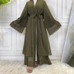 Fashionable Arab  Cardigan Chiffon Robe